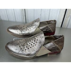 DEI COLLI SHOES Metallic Leather Italy Slip On Shoes Size 36 / US 5.5-6